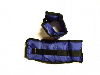 Blue ankle weights with velcro fastening
