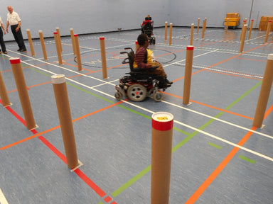 Cerebal palsy wheelchair slalom 