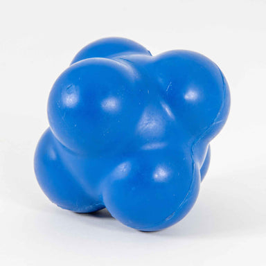 Reaction Ball | Blue plastic ball with lots of round lumps. To bounce in an erratic manner for training reflexes and reaction