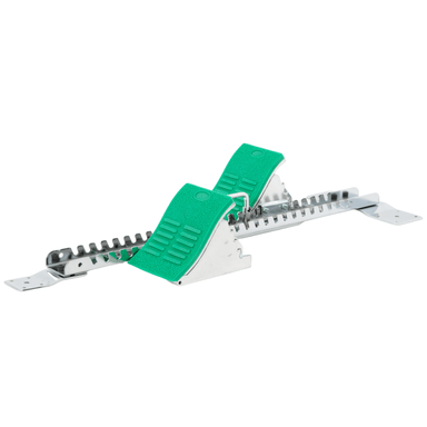 Neuff Classic Starting Blocks | green footplate with aluminium centre bar and blocks