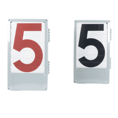 Slatted meteore number for display board