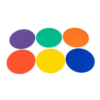 Set of 6 PVC coloured dots