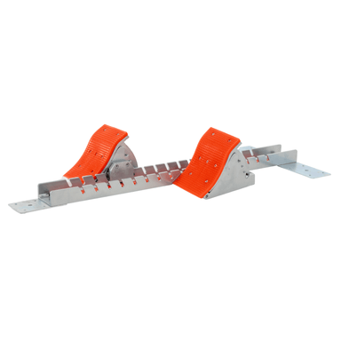 World Stadium starting blocks | Track blocks with Steel bar, aluminium footplates and  red foot plates